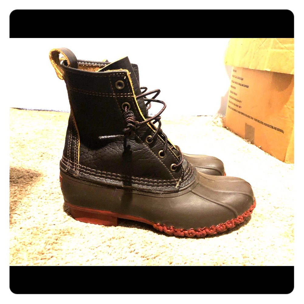 Llbean boots 8” bison red sole
